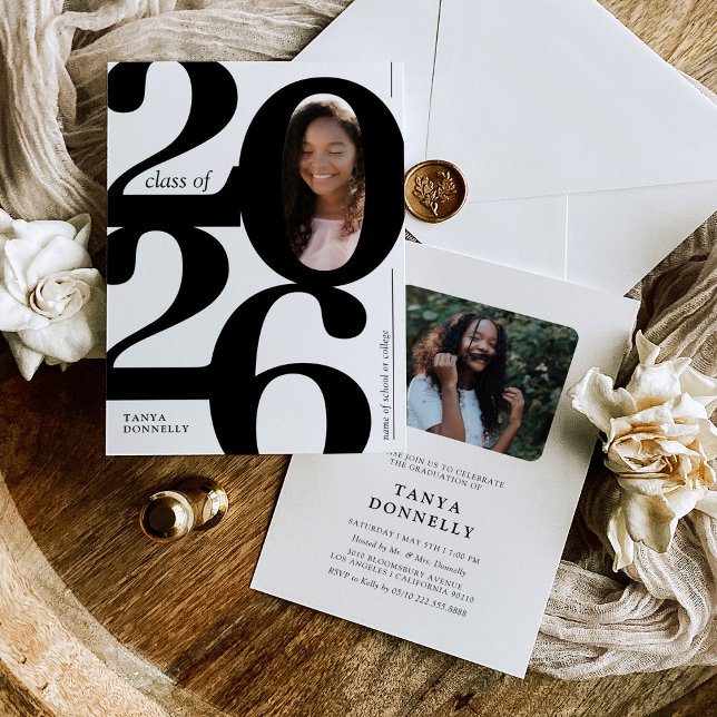 Typographic Photo Graduation Party Invitation (Creator Uploaded)