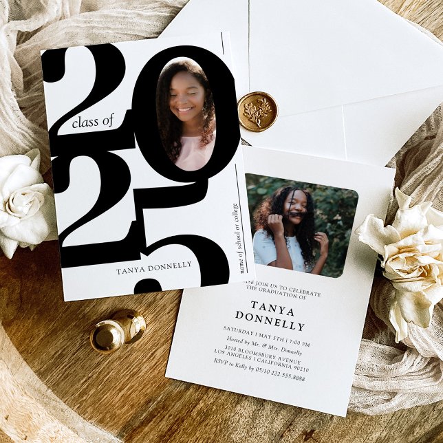 Typographic Photo Graduation Party Invitation (Creator Uploaded)
