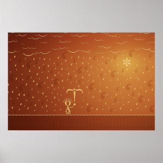 Typographic Rain 2 Poster