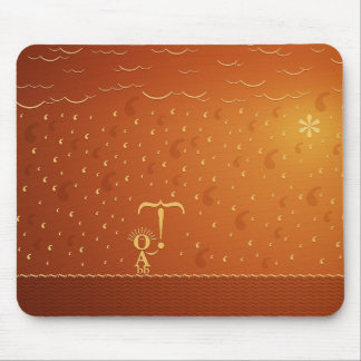 Typographic Rain (Colour 2) Mouse Pad