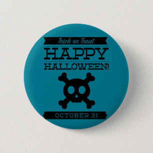Typographic retro Halloween 6 Cm Round Badge