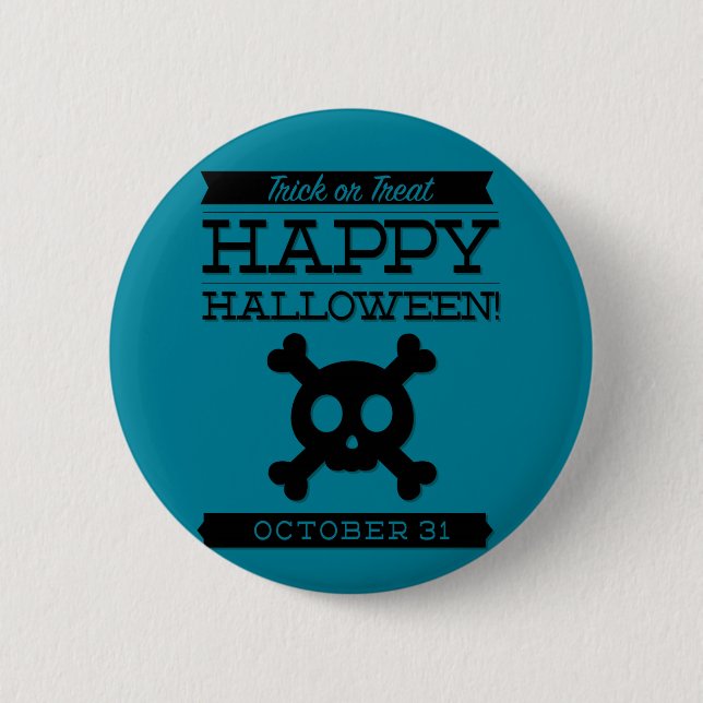 Typographic retro Halloween 6 Cm Round Badge (Front)