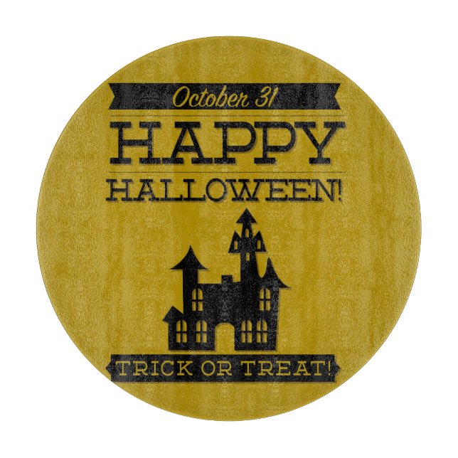 Typographic retro Halloween Cutting Board (Front)