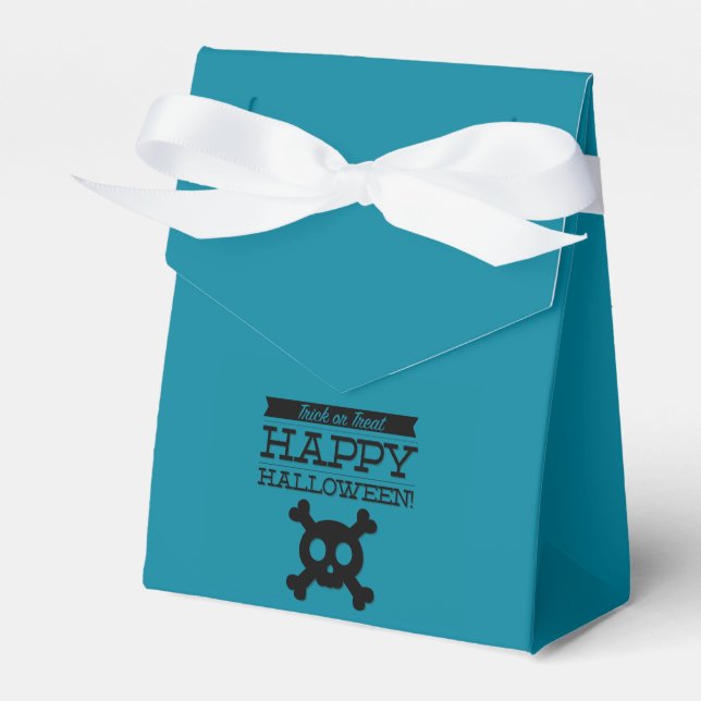Typographic retro Halloween Favour Box (Front Side)