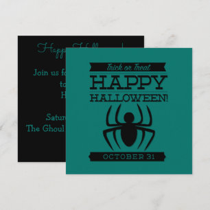 Typographic retro Halloween Invitation