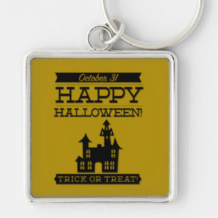 Typographic retro Halloween Key Ring