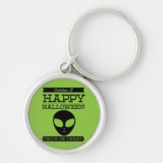 Typographic retro Halloween Key Ring (Front)
