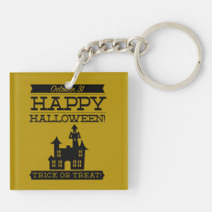 Typographic retro Halloween Key Ring