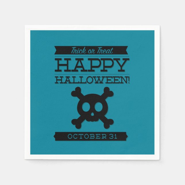 Typographic retro Halloween Napkin (Front)