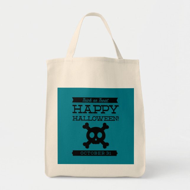 Typographic retro Halloween Tote Bag (Front)