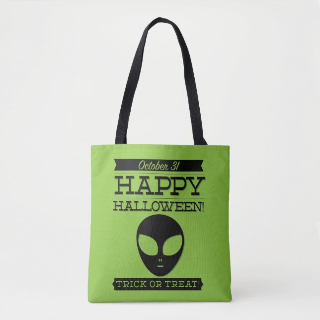 Typographic retro Halloween Tote Bag (Front)