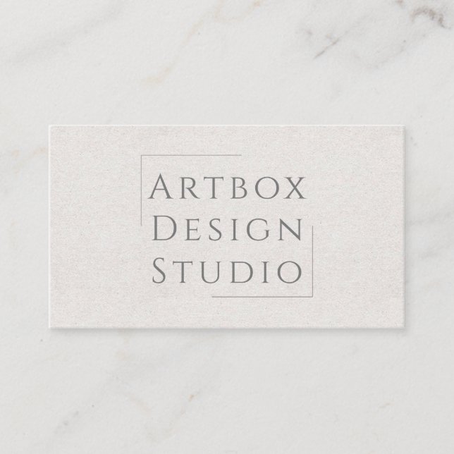 Typographic Rice Paper | Natural Business Card (Front)