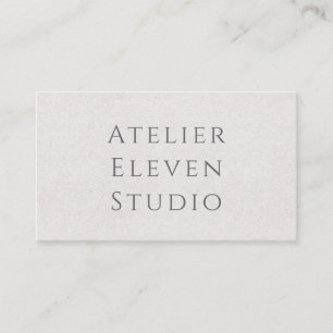 Typographic Rice Paper Natural Business Card