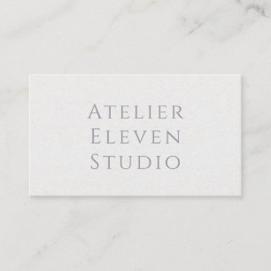 Typographic Rice Paper White Business Card