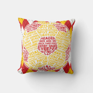 Typographic Soccer Ball Cushion