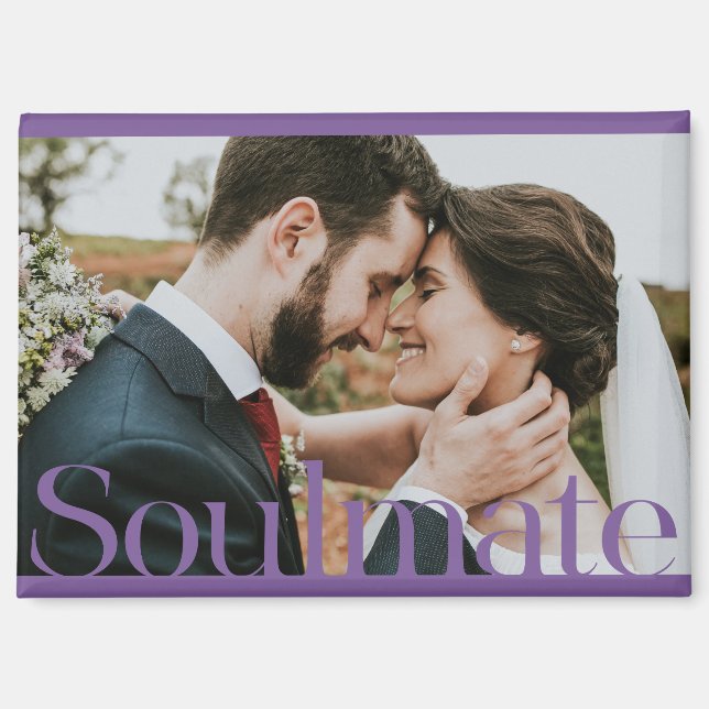 Typographic Soulmate Frame Design Magnet (Front)