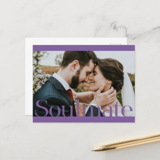 Typographic Soulmate Frame Design Postcard