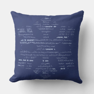 Typographic Winter Phrases Cushion