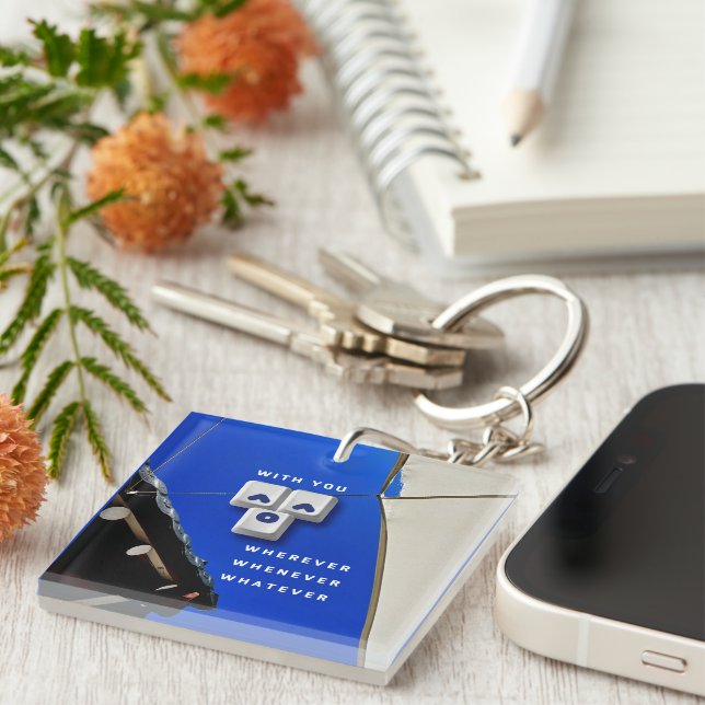 typography_1_with you_1 acrylic key ring (Front Right)