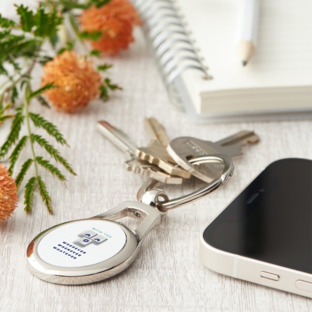 typography_2_with you_2 metal key ring (Side)