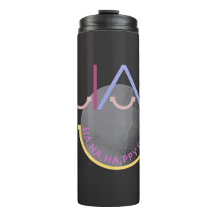 typography_6_ha,ha,ha,ppy day_1 thermal tumbler