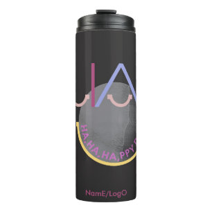 typography_6_ha,ha,ha,ppy day_1 thermal tumbler
