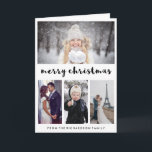Typography and Photos | Modern Merry Christmas Holiday Card<br><div class="desc">These simple,  stylish greeting cards feature four of your favourite photos,  and the words "merry christmas" in modern black typography.</div>