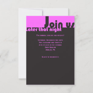TYPOGRAPHY  Bar Bat Mitzvah Party Neon Invitation