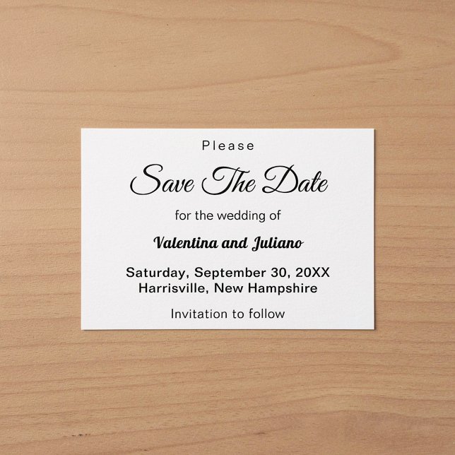 Typography-Based Black and White Wedding Save The Date (Creator Uploaded)
