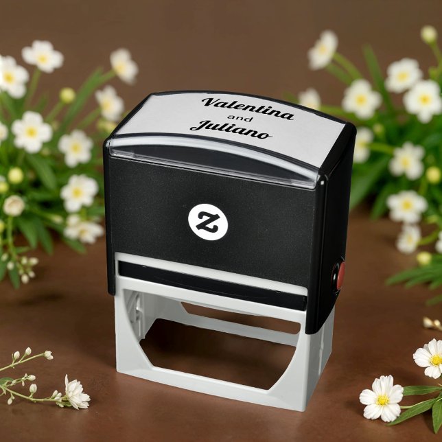 Typography-Based Black and White Wedding Stamp (Typography style black and white wedding stamp)