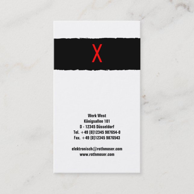 Typography based business card (Front)