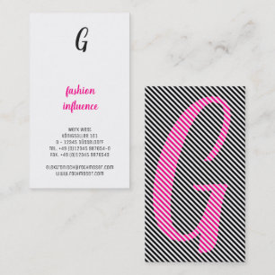 Typography based influencer business card