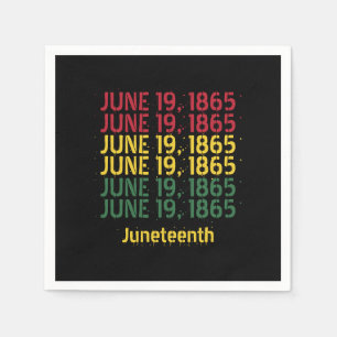 Typography Black History June 19 1865 Juneteenth Napkin