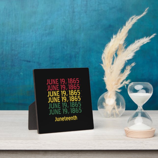 Typography Black History June 19 1865 Juneteenth Plaque (Insitu)
