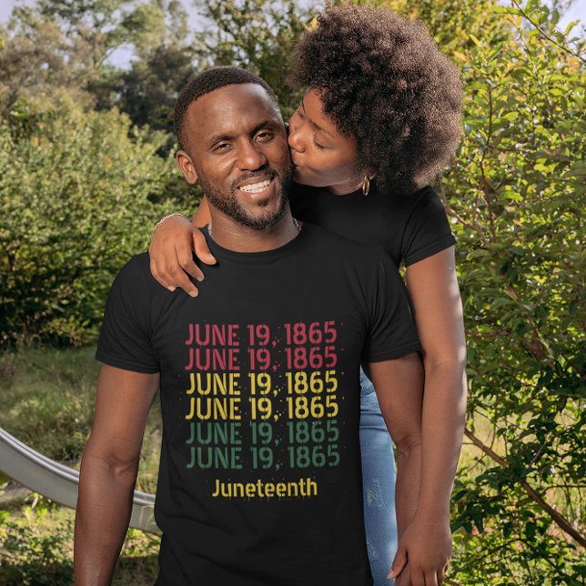 Typography Black History June 19 1865 Juneteenth T-Shirt (Creator Uploaded)