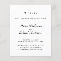 Typography black white Simple Elegant Wedding