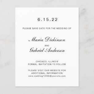 Typography black white Simple Elegant Wedding