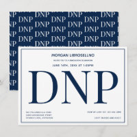 Typography Blue White DNP Graduation Party