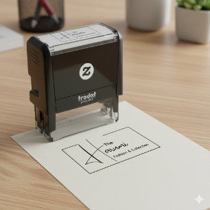 Typography Business Initial Minimal Fashion Logo Self-inking Stamp
