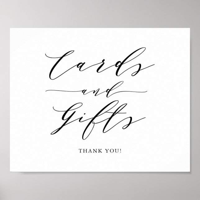 Typography cards and gifts wedding sign (Front)