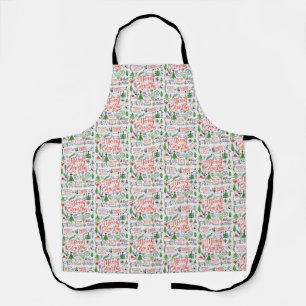 Typography Christmas Apron