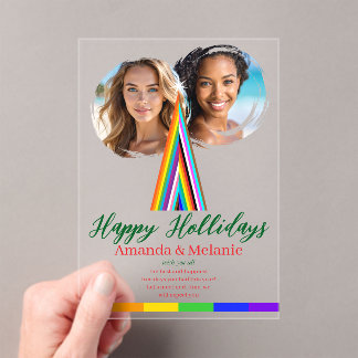 Typography, color and clearness for Christmas  Acrylic Invitations