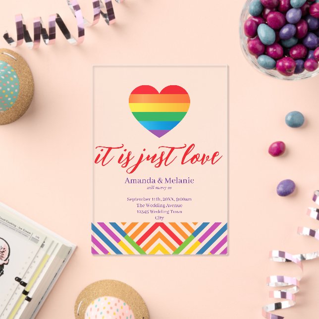 Typography, colour and clearness  acrylic invitations (Insitu (Celebration))