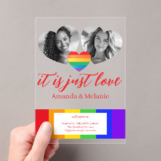 Typography, colour and clearness acrylic invitations