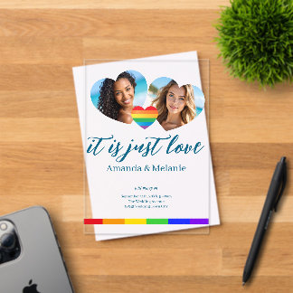 Typography, colour and clearness acrylic invitations