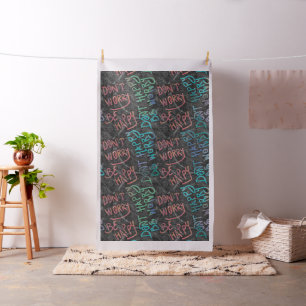 Typography colourful fabric