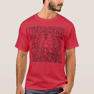 Typography Costume Gobble Turkey Thanksgiving T-Sh T-Shirt