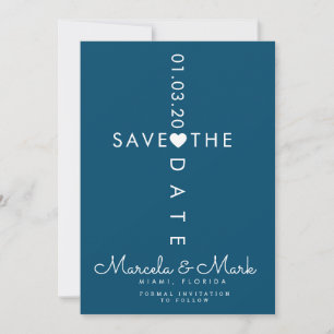 Typography Cross Save The Dates Card