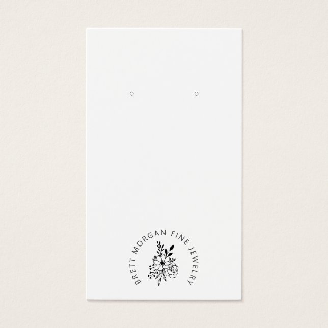 Typography Crown Logo Earring Jewellery Display ca (Front)