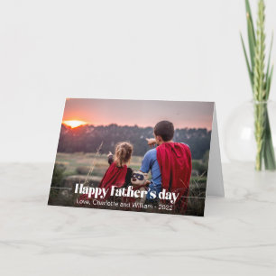 Typography Custom Photo Father's Day Card